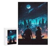 para Adultos 300 PCS Rompecabezas Urban Stargazing Rompecabezas para Adultos Juego Familiar Corte De Precisión Cumpleaños Y Navidad 300 PCS