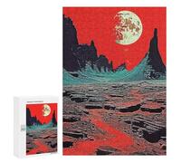 para Adultos 300 PCS Rompecabezas Vintage Collage Red Nature Rompecabezas para Adultos Juego Familiar Corte De Precisión Cumpleaños Y Navidad 300 PCS