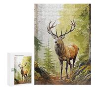 para Adultos 300 PCS Rompecabezas Wild Deer Rompecabezas para Adultos Juegos Relajantes para La Diversión Familiar Juego Desafiante Regalos 300 PCS