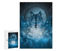 para Adultos 300 PCS Rompecabezas Wolf Moonlit Forest Rompecabezas para Adultos Juego De Ingenio Regalos para Mujeres Diversión En Casa Actividades, 300 PCS