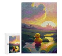 para Adultos 300 PCS Rompecabezas Yellow Rubber Duck Nature Rompecabezas para Adultos Juego Familiar Corte De Precisión Cumpleaños Y Navidad 300 PCS
