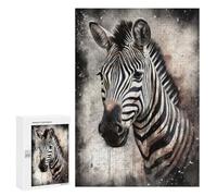 para Adultos 300 PCS Rompecabezas Zebra Ink Art Rompecabezas para Adolescentes Juego Práctico Decoración del Hogar Juego Desafiante Regalos 300 PCS
