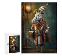 para Adultos 300 PCS Rompecabezas Zebra Traveler Art Rompecabezas para Adultos Juegos Relajantes para La Diversión Familiar Juego Desafiante Regalos 300 PCS