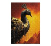 para Adultos 38x26cm/1000pcsS Rompecabezas Black Peacock Art Print Rompecabezas para Adultos Juego De Ingenio Análisis Y Lógica Cumpleaños Y Navidad 38x26cm/1000pcsS