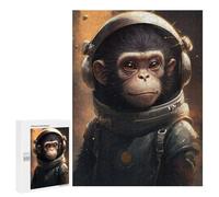 para Adultos 500 PCS Rompecabezas Astronaut Space Monkey Rompecabezas para Adultos Juego Familiar Corte De Precisión Cumpleaños Y Navidad 500 PCS