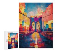 para Adultos 500 PCS Rompecabezas Brooklyn Art Rompecabezas para Adultos Juego Familiar Corte De Precisión Cumpleaños Y Navidad 500 PCS