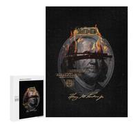 para Adultos 500 PCS Rompecabezas Burning Cash Dollar Bill Rompecabezas para Adolescentes Juego Práctico Decoración del Hogar Juego Desafiante Regalos 500 PCS