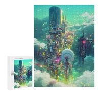para Adultos 500 PCS Rompecabezas Cloud Cityscape Futuristic Skyline Rompecabezas para Adultos Juego De Ingenio Regalos para Mujeres Diversión En Casa Actividades, 500 PCS
