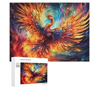 para Adultos 500 PCS Rompecabezas Colorful Phoenix Rising Artwork Rompecabezas para Adultos Juego De Ingenio Regalos para Mujeres Diversión En Casa Actividades, 500 PCS