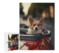 para Adultos 500 PCS Rompecabezas Corgi Car Cabriolet Sun Rompecabezas para Adultos Juego Familiar Corte De Precisión Cumpleaños Y Navidad 500 PCS