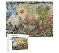para Adultos 500 PCS Rompecabezas Fantasy Garden Jigsaw Puzzle Rompecabezas para Adultos Juguetes Antiestrés Aliviador del Estrés Juego Desafiante Regalos 500 PCS