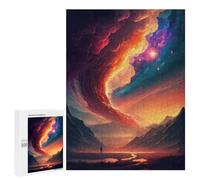 para Adultos 500 PCS Rompecabezas Galactic Symphony Fire Meets Ice Rompecabezas para Adultos Juego Familiar Corte De Precisión Cumpleaños Y Navidad 500 PCS