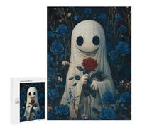 para Adultos 500 PCS Rompecabezas Ghost with Red Rose Rompecabezas para Adultos Juego Familiar Corte De Precisión Cumpleaños Y Navidad 500 PCS
