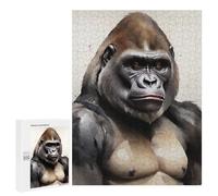 para Adultos 500 PCS Rompecabezas Gorilla Watercolor Rompecabezas para Adultos Juego Familiar Corte De Precisión Cumpleaños Y Navidad 500 PCS