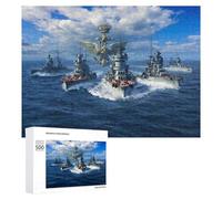 para Adultos 500 PCS Rompecabezas Grand Naval Fleet Marches Rompecabezas para Adultos Juguetes Antiestrés Aliviador del Estrés Juego Desafiante Regalos 500 PCS