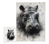 para Adultos 500 PCS Rompecabezas Hippo Natures Rompecabezas para Adultos Juego Familiar Corte De Precisión Cumpleaños Y Navidad 500 PCS