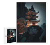para Adultos 500 PCS Rompecabezas Japanese Castle Sun Rompecabezas para Adultos Juego Familiar Corte De Precisión Cumpleaños Y Navidad 500 PCS