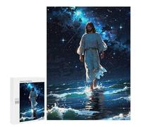 para Adultos 500 PCS Rompecabezas Jesus Walking Water Rompecabezas para Adultos Juegos Relajantes para La Diversión Familiar Juego Desafiante Regalos 500 PCS