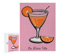 para Adultos 500 PCS Rompecabezas La Dolce Vita Pink Italy Rompecabezas para Adultos Juego Familiar Corte De Precisión Actividades Divertidas En Casa 500 PCS