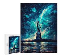 para Adultos 500 PCS Rompecabezas Lady Liberty Oil Painting Rompecabezas para Adultos Juego Familiar Corte De Precisión Cumpleaños Y Navidad 500 PCS