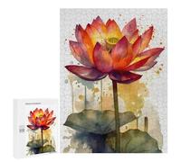 para Adultos 500 PCS Rompecabezas Lotus Flowers Rompecabezas para Adolescentes Juego Práctico Decoración del Hogar Juego Desafiante Regalos 500 PCS