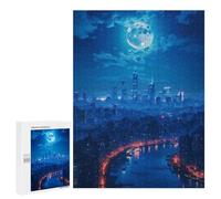 para Adultos 500 PCS Rompecabezas Lunar Metropolis Rompecabezas para Adolescentes Juego Práctico Decoración del Hogar Juego Desafiante Regalos 500 PCS