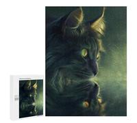 para Adultos 500 PCS Rompecabezas Magical Cat In The Dark Rompecabezas para Adultos Juego Familiar Corte De Precisión Cumpleaños Y Navidad 500 PCS