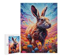 para Adultos 500 PCS Rompecabezas Magical Rabbit Garden Rompecabezas para Adultos Juguetes Antiestrés Aliviador del Estrés Juego Desafiante Regalos 500 PCS