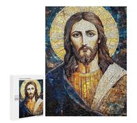 para Adultos 500 PCS Rompecabezas Mosaic Jesus Portrait Rompecabezas para Adolescentes Juego Práctico Decoración del Hogar Juego Desafiante Regalos 500 PCS