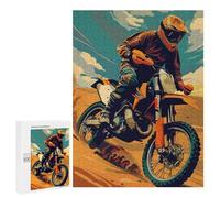 para Adultos 500 PCS Rompecabezas Motocross Sand Dunes Rompecabezas para Adultos Juegos Relajantes para La Diversión Familiar Juego Desafiante Regalos 500 PCS