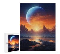 para Adultos 500 PCS Rompecabezas Mountains and Planets Rompecabezas para Adolescentes Juego Práctico Decoración del Hogar Juego Desafiante Regalos 500 PCS