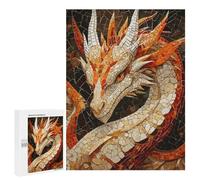 para Adultos 500 PCS Rompecabezas Mysterious Dragon Mosaic Rompecabezas para Adultos Juego Familiar Corte De Precisión Cumpleaños Y Navidad 500 PCS