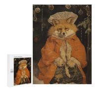 para Adultos 500 PCS Rompecabezas Old Classic Fox Xmas Rompecabezas para Adultos Juego Familiar Corte De Precisión Cumpleaños Y Navidad 500 PCS