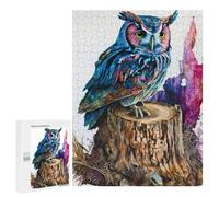 para Adultos 500 PCS Rompecabezas Owl Watercolor Rompecabezas para Adultos Juguetes Antiestrés Difícil Difícil Actividades Divertidas En Casa 500 PCS