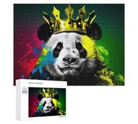 para Adultos 500 PCS Rompecabezas Panda King Royal Majesty Rompecabezas para Adultos Juguetes Antiestrés Aliviador del Estrés Juego Desafiante Regalos 500 PCS