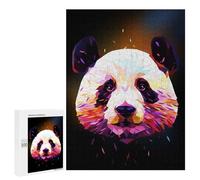 para Adultos 500 PCS Rompecabezas Panda Low Poly Abstract Rompecabezas para Adultos Juego Familiar Corte De Precisión Cumpleaños Y Navidad 500 PCS