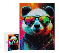 para Adultos 500 PCS Rompecabezas Panda Popart Animal Rompecabezas para Adultos Juego Familiar Corte De Precisión Cumpleaños Y Navidad 500 PCS