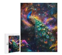 para Adultos 500 PCS Rompecabezas Peacock in A Dreamy Forest Rompecabezas para Adultos Juegos Relajantes para La Diversión Familiar Juego Desafiante Regalos 500 PCS