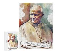 para Adultos 500 PCS Rompecabezas Pope Saint John Paul II Rompecabezas para Adolescentes Juego Práctico Decoración del Hogar Juego Desafiante Regalos 500 PCS
