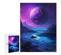 para Adultos 500 PCS Rompecabezas Purple Mysterious Planet Rompecabezas para Adultos Juego Familiar Corte De Precisión Cumpleaños Y Navidad 500 PCS