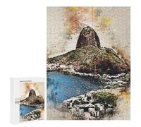 para Adultos 500 PCS Rompecabezas Rio in Watercolor Rompecabezas para Adolescentes Juego Práctico Decoración del Hogar Juego Desafiante Regalos 500 PCS