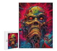para Adultos 500 PCS Rompecabezas Skull Cosmic Fusion Rompecabezas para Adultos Juguetes Antiestrés Aliviador del Estrés Juego Desafiante Regalos 500 PCS