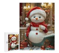 para Adultos 500 PCS Rompecabezas Snowman in A Bathtub Rompecabezas para Adultos Juegos Relajantes para La Diversión Familiar Juego Desafiante Regalos 500 PCS