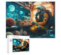 para Adultos 500 PCS Rompecabezas Space Explorer's Meal in Orbit Rompecabezas para Adultos Juguetes Antiestrés Difícil Difícil Actividades Divertidas En Casa 500 PCS