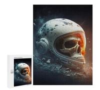 para Adultos 500 PCS Rompecabezas Space Helmet with Skull Design Rompecabezas para Adultos Juego Familiar Corte De Precisión Cumpleaños Y Navidad 500 PCS