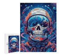 para Adultos 500 PCS Rompecabezas Space Skull Helmet Artwork -1 Rompecabezas para Adultos Juego De Ingenio Regalos para Mujeres Diversión En Casa Actividades, 500 PCS