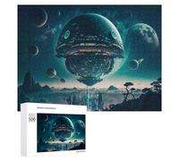 para Adultos 500 PCS Rompecabezas Space Station Odyssey Rompecabezas para Adultos Juego De Ingenio Regalos para Mujeres Diversión En Casa Actividades, 500 PCS