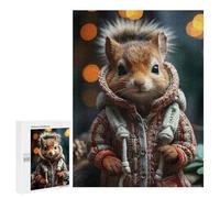 para Adultos 500 PCS Rompecabezas Squirrels Festive Flick Rompecabezas para Adultos Juego Familiar Corte De Precisión Cumpleaños Y Navidad 500 PCS