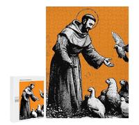 para Adultos 500 PCS Rompecabezas St Francis of Assisi Saint Rompecabezas para Adolescentes Juego Práctico Decoración del Hogar Juego Desafiante Regalos 500 PCS