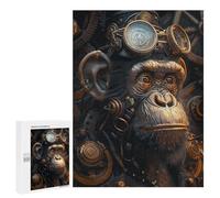 para Adultos 500 PCS Rompecabezas Steampunk Ape Animal Rompecabezas para Adolescentes Juego Práctico Decoración del Hogar Juego Desafiante Regalos 500 PCS